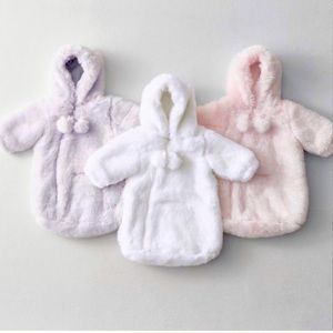 NWT London & Cole faux fur pom-pom bunting suit.